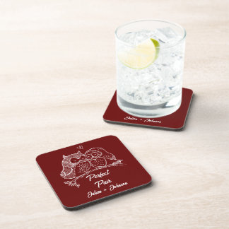 Posavasos Pareja de emparejamiento perfecto personalizado