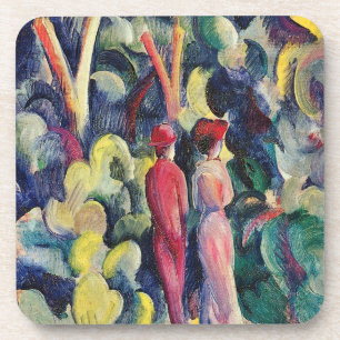 Posavasos Pareja en el camino del bosque de August Macke