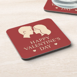 Posavasos Pareja Mínima Silueta Romántica Corazón de San Val