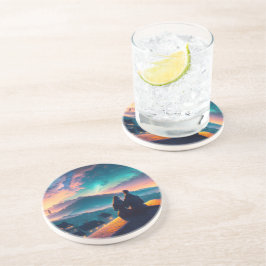 Posavasos Pareja Sentada En El Techo