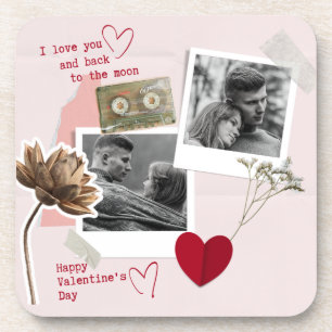 Posavasos Pareja vintage de San Valentín Foto Blanco y negro