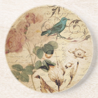 Posavasos París elegante bohemia Scripts botánico francés
