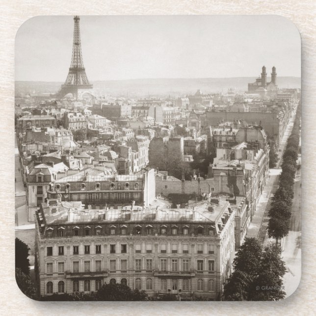 Posavasos París: Visión aérea, 1900 (Frente)