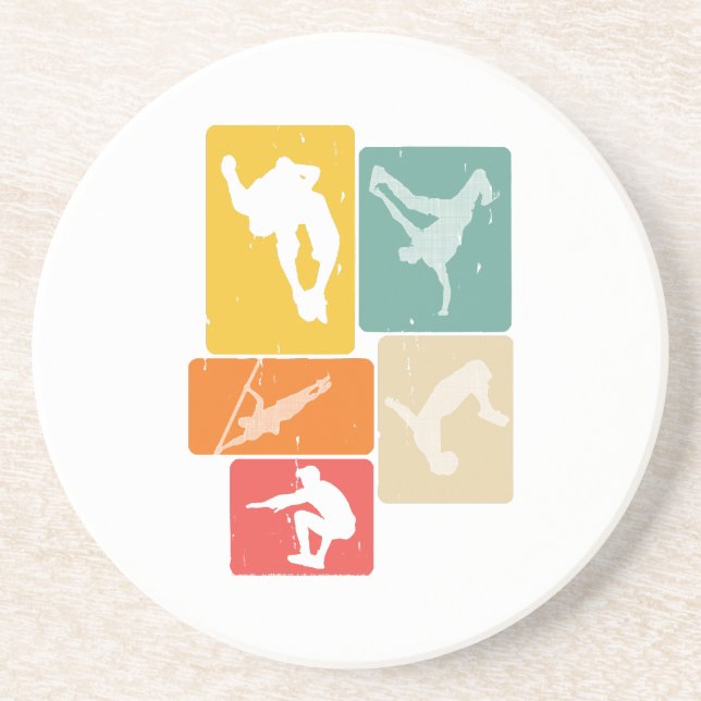 Posavasos Parkour Freerunner Traceur Retro Freerunning (Frente)