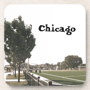 Posavasos Parque de Chicago en tonos sepia