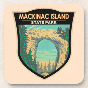 Posavasos Parque estatal Isla Mackinac Rock del Arco Michiga