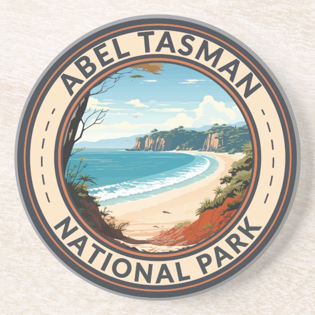 Posavasos Parque nacional Abel Tasman Retro de viajes de Nue (Frente)