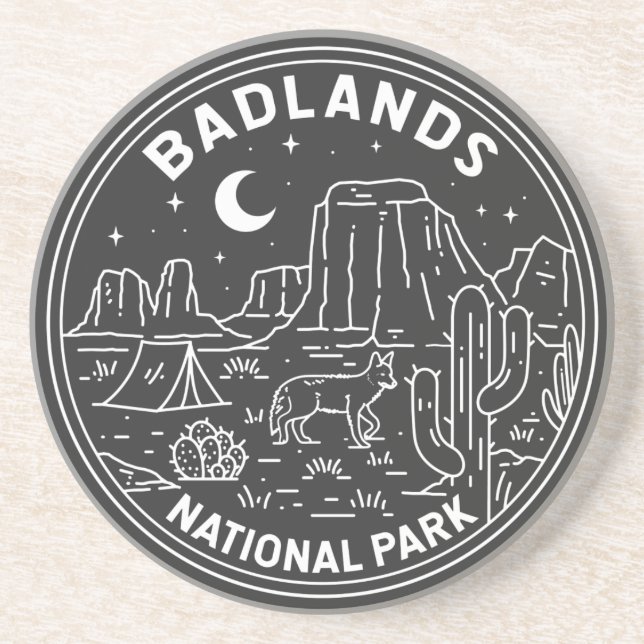 Posavasos Parque nacional Badlands Monoline (Frente)