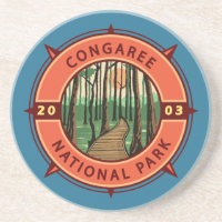 Parque nacional Congaree Compass Retro Emblem