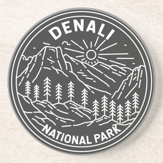 Posavasos Parque nacional de Denali Monolina Montaña Alaska (Frente)