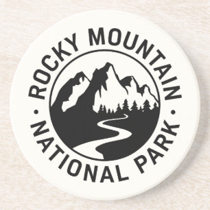Posavasos Parque nacional de las Montañas Rocosas Emblem