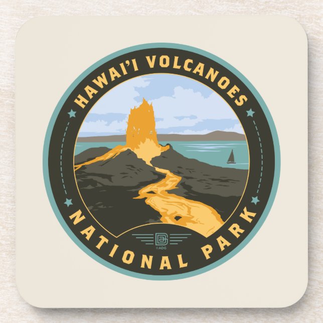 Posavasos Parque nacional de los Volcanes de Hawái (Frente)
