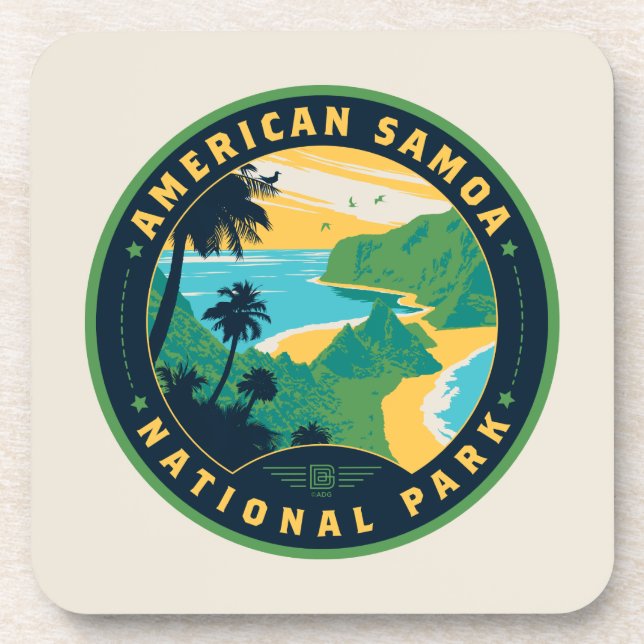 Posavasos Parque nacional de Samoa Americana (Frente)