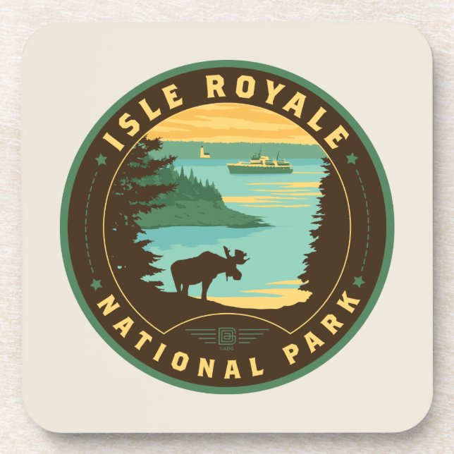 Posavasos Parque nacional Isle Royale (Frente)