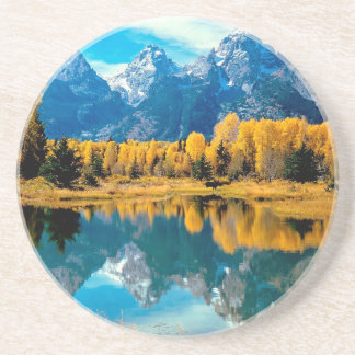 Posavasos Parque nacional magnífico de Teton del otoño del