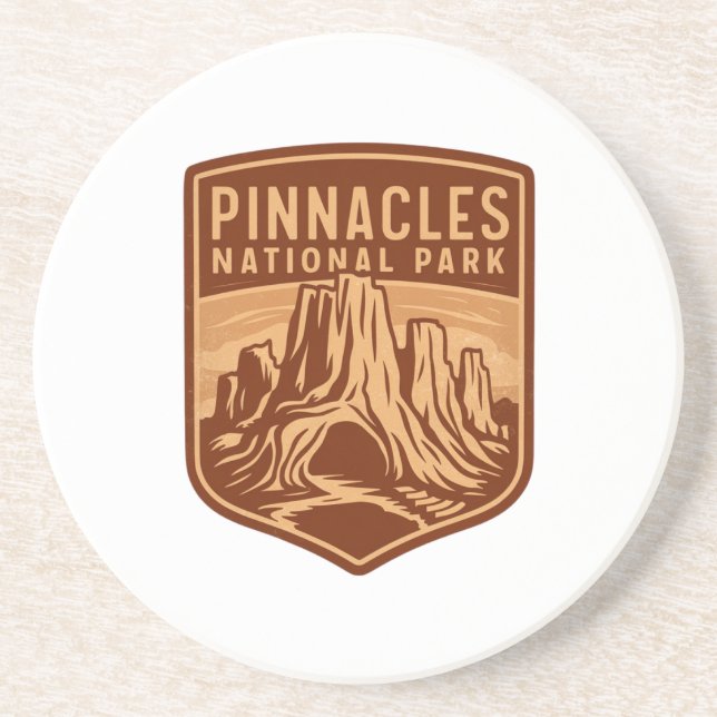 Posavasos Parque nacional Pinnacles Emblem de viajes (Frente)