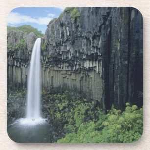 Posavasos Parque Nacional Skaftafell, cascada Svartifoss,