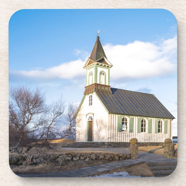 Posavasos Parque Nacional Thingvellir en Islandia (Frente)