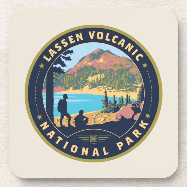 Posavasos Parque nacional volcánico de Lassen (Frente)