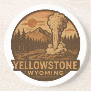 Posavasos Parque nacional Yellowstone Round Stone Coaster