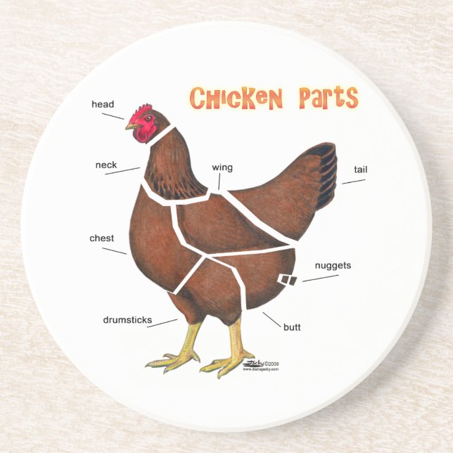 Posavasos Partes de Pollo (Frente)