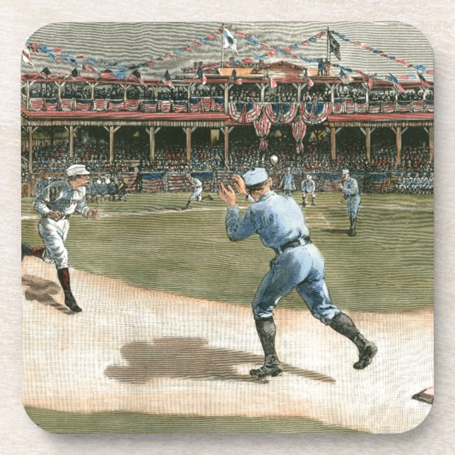 Posavasos Partido de Béisbol de la Liga Nacional 1886 (Frente)
