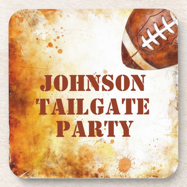 Posavasos Partido temático del fútbol personalizado (Frente)