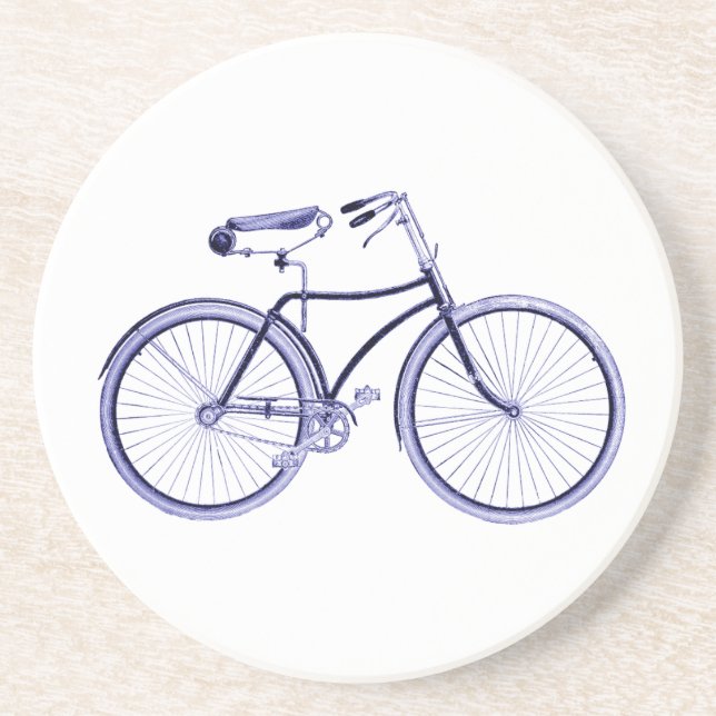 Posavasos Pascua azul en bicicleta (Frente)