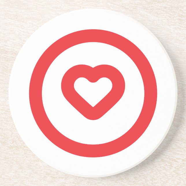 Posavasos Pascua Círculo Cardíaca (Frente)