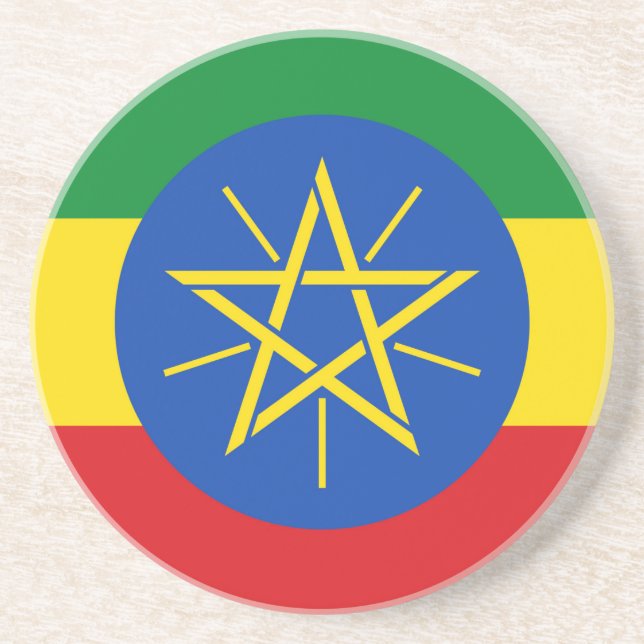 Posavasos Pascua con bandera de Etiopía (Frente)