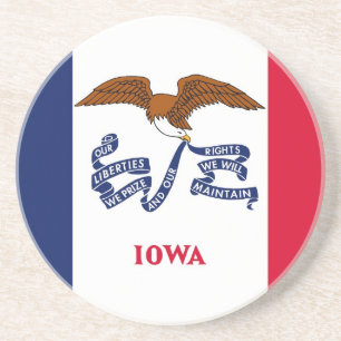 Posavasos Pascua con bandera de Iowa, Estados Unidos