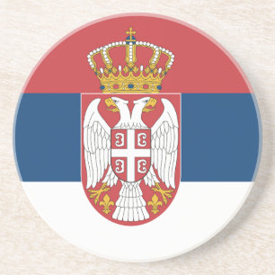Posavasos Pascua con bandera de Serbia