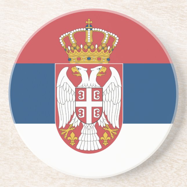Posavasos Pascua con bandera de Serbia (Frente)
