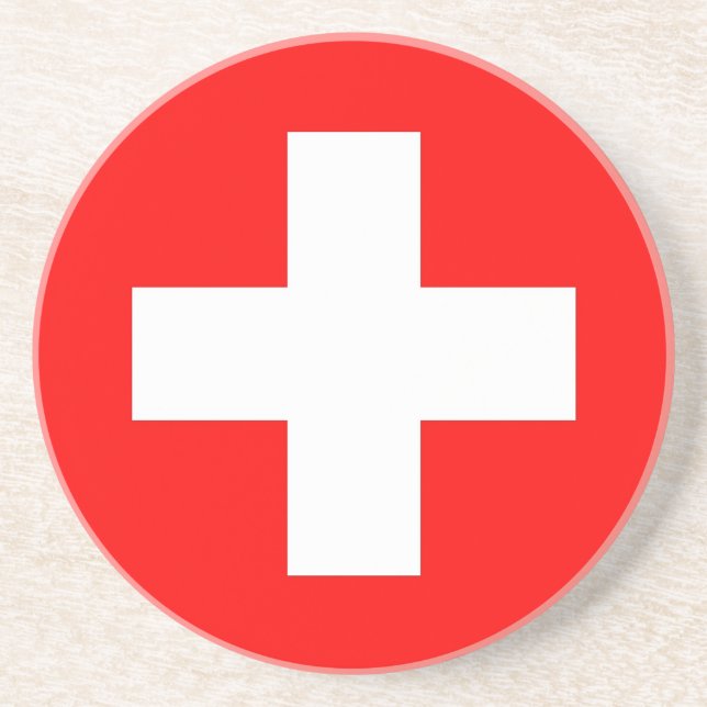 Posavasos Pascua con bandera de Suiza (Frente)