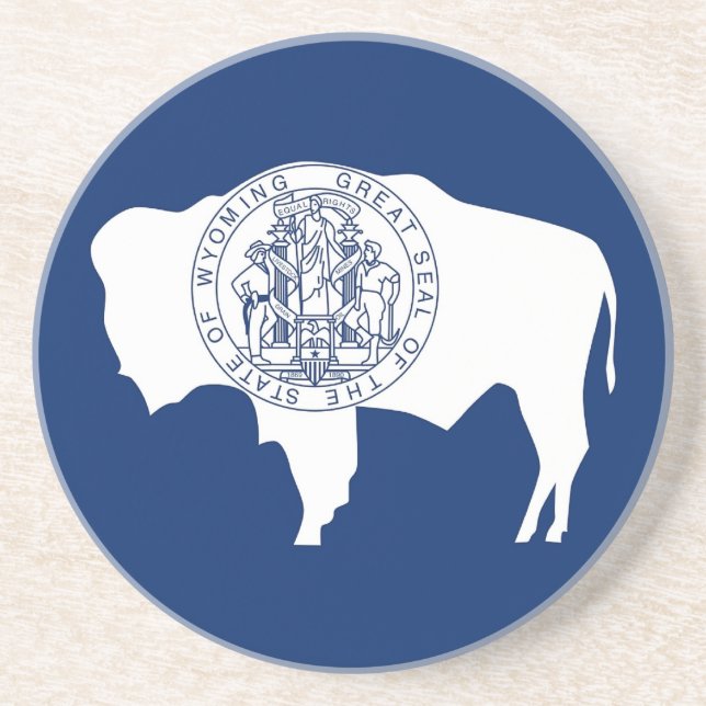 Posavasos Pascua con bandera de Wyoming, Estados Unidos (Frente)