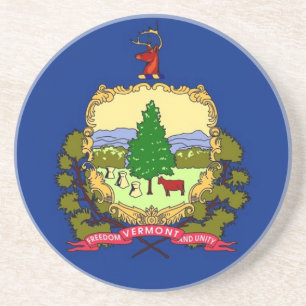 Posavasos Pascua con bandera del Vermont, Estados Unidos