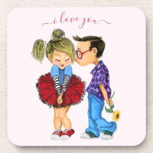 Posavasos Pascua con pareja romántica - Amor