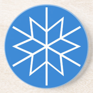 Posavasos Pascua - Copo de nieve blanco