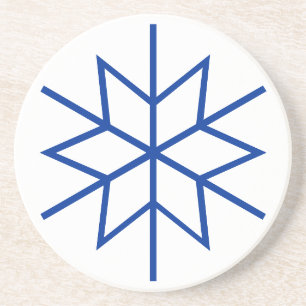 Posavasos Pascua - Copos de nieve en azul