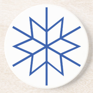 Posavasos Pascua - Copos de nieve en azul