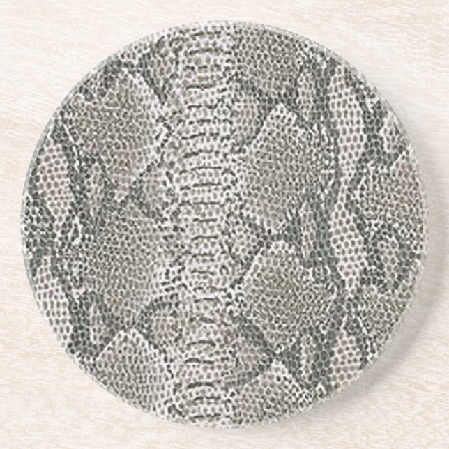 Posavasos Pascua cutánea de serpiente de plata (Frente)