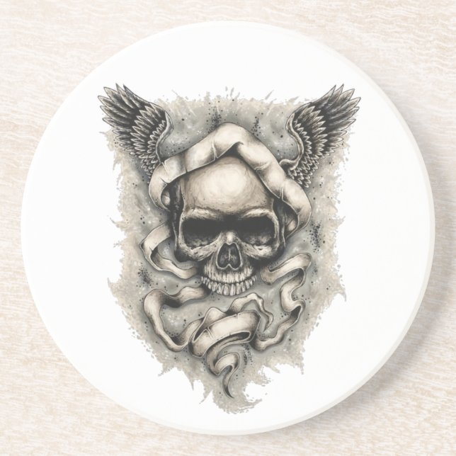 Posavasos Pascua de arena con "Alas del destino" (Frente)