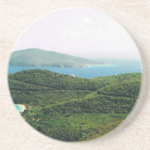 Posavasos Pascua de arena con escena de la isla