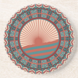 Posavasos Pascua de arena de Sun Tribal Mandala