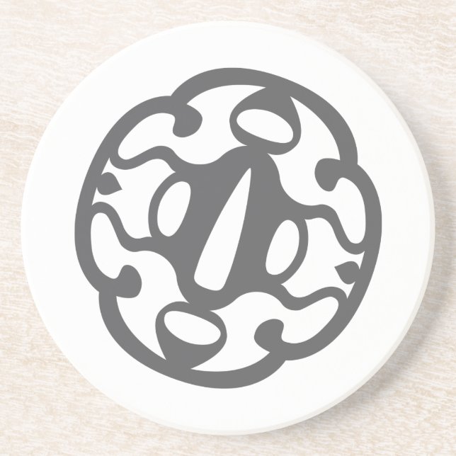 Posavasos Pascua de arena del JMAC - Gris (Frente)