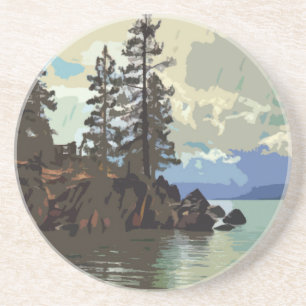 Posavasos Pascua de arena del lago Tahoe
