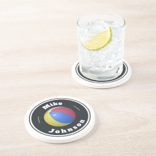 Posavasos Pascua de arena - Personalizado Beach Ball (añadir