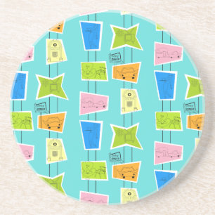 Posavasos Pascua de arenisca atómica retro para kitsch