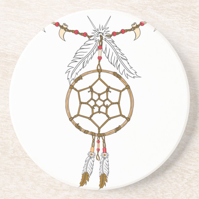 Posavasos Pascua de arenisca de Arizona Dream Catcher (Frente)