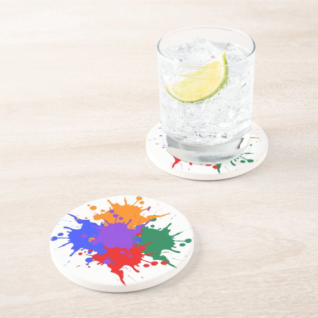 Posavasos Pascua de arenisca de pintura de pizarra (Lado)